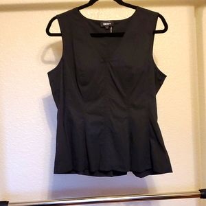 DKNY medium black peplum top